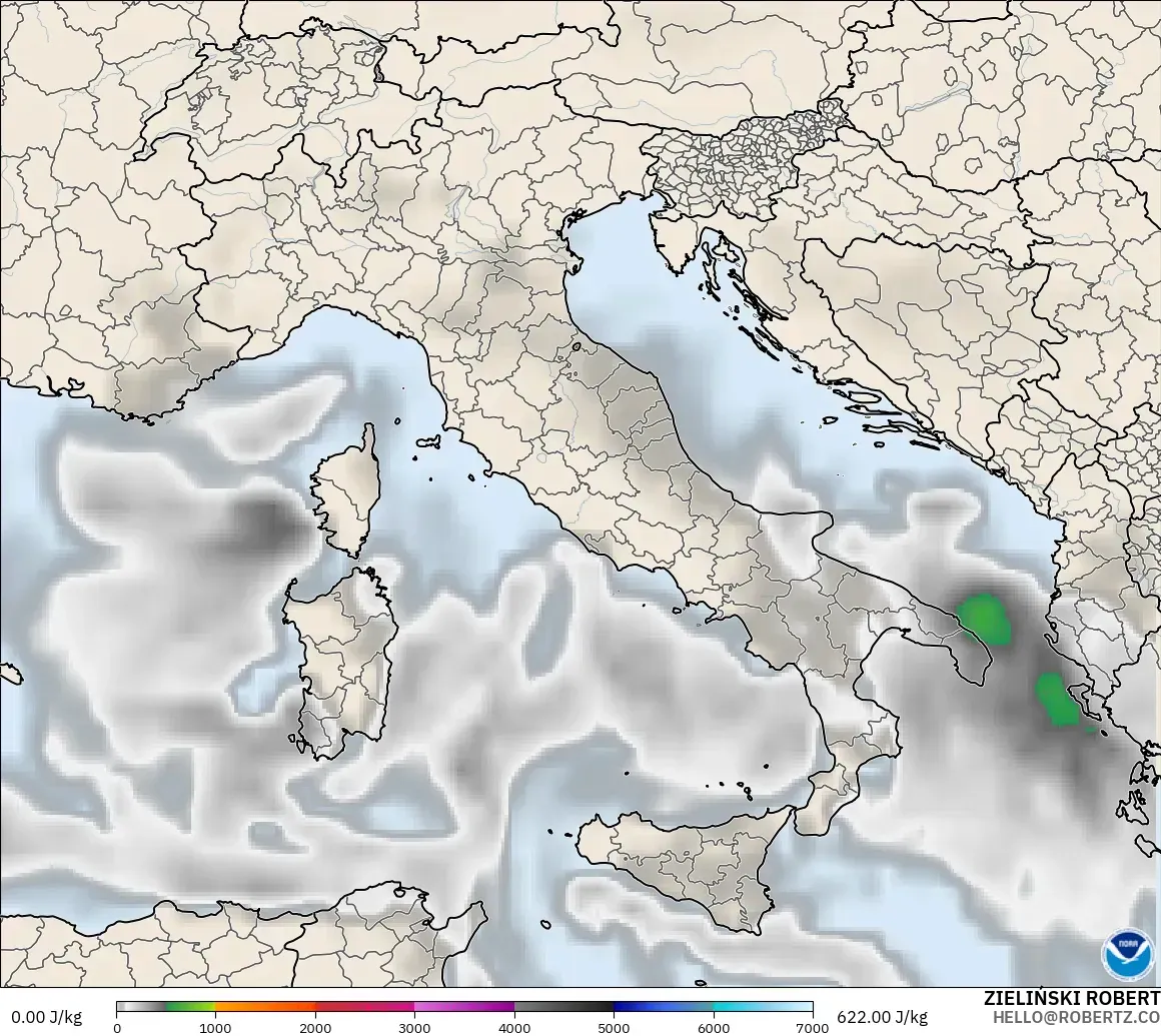 GFS model - İtalya, CAPE