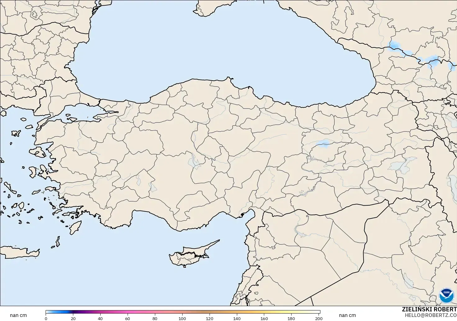 GFS model - Türkiye, Kar Kalınlığı