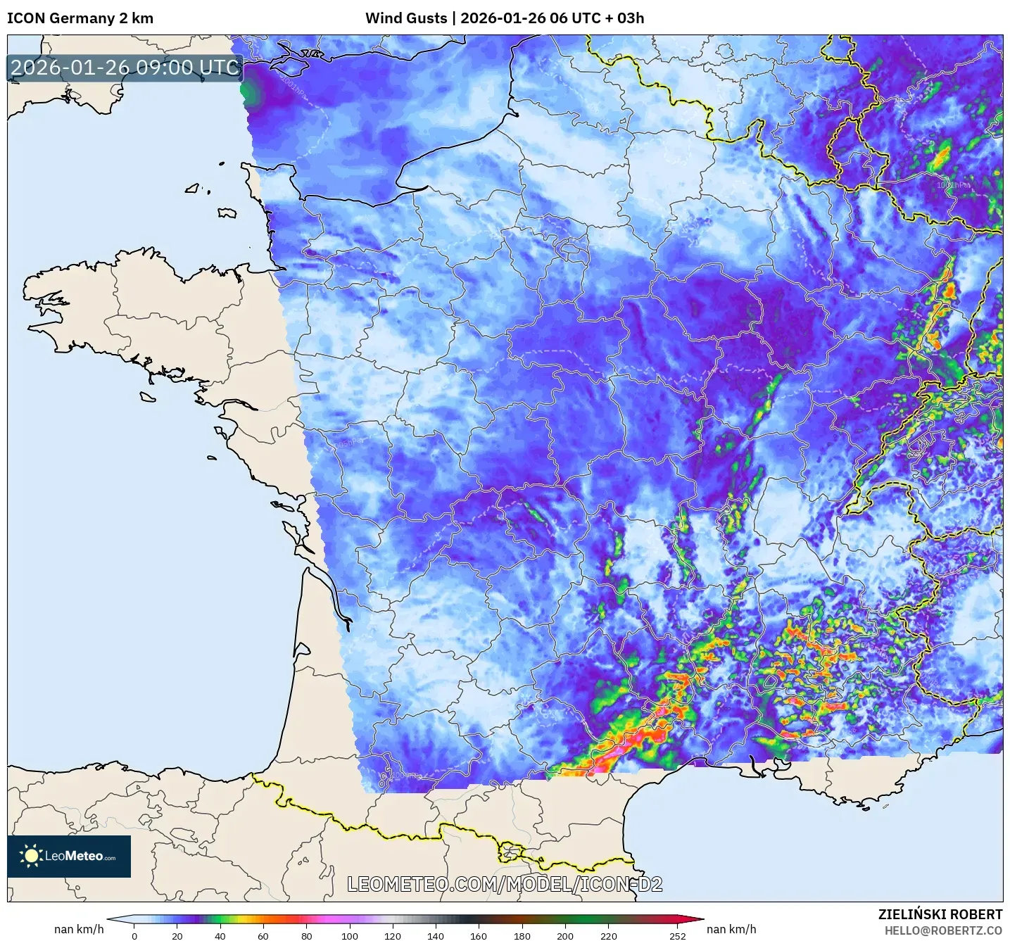 ICON Almanya 2 km model - Fransa, Rüzgâr Esintileri