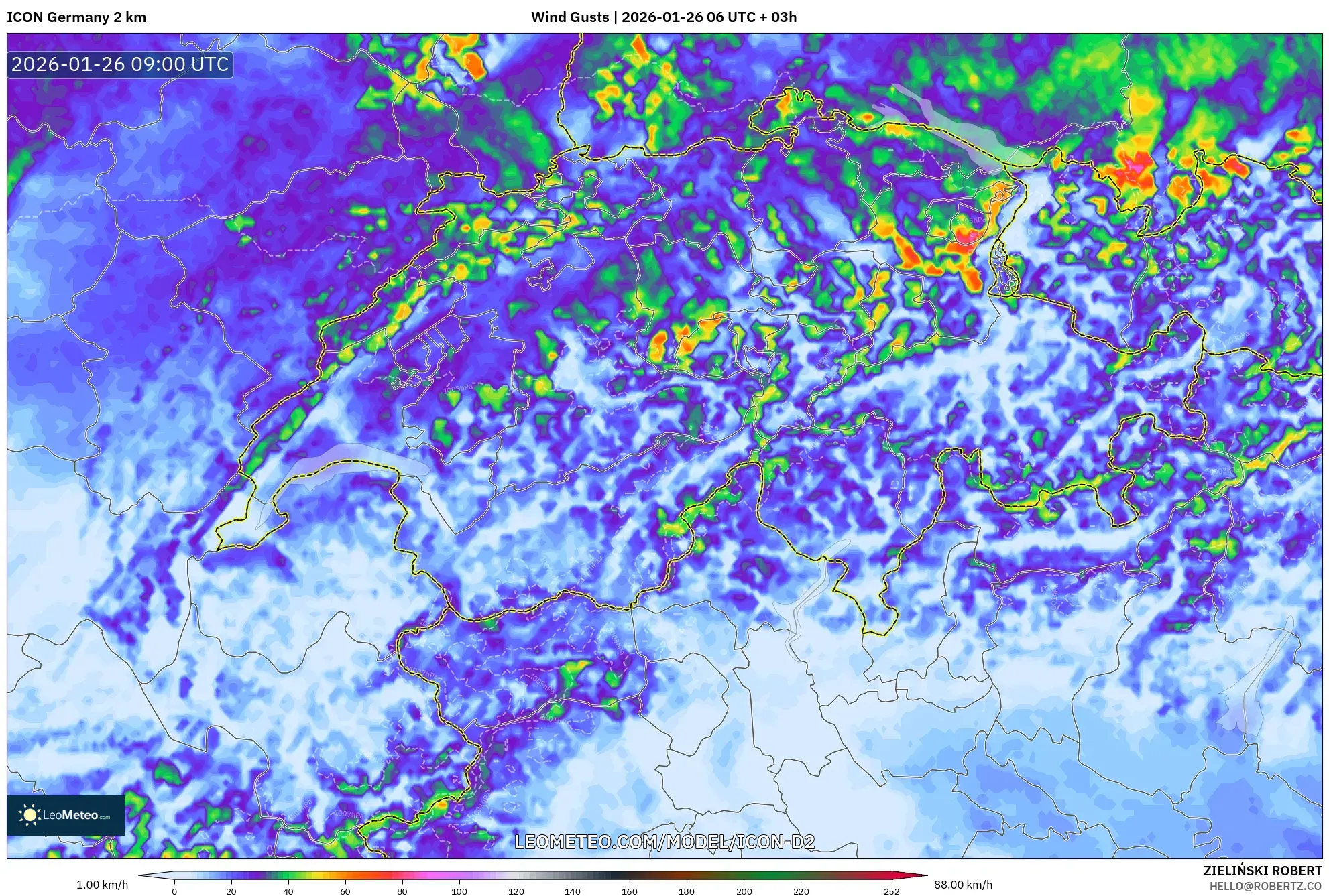 ICON Almanya 2 km model - İsviçre, Rüzgâr Esintileri