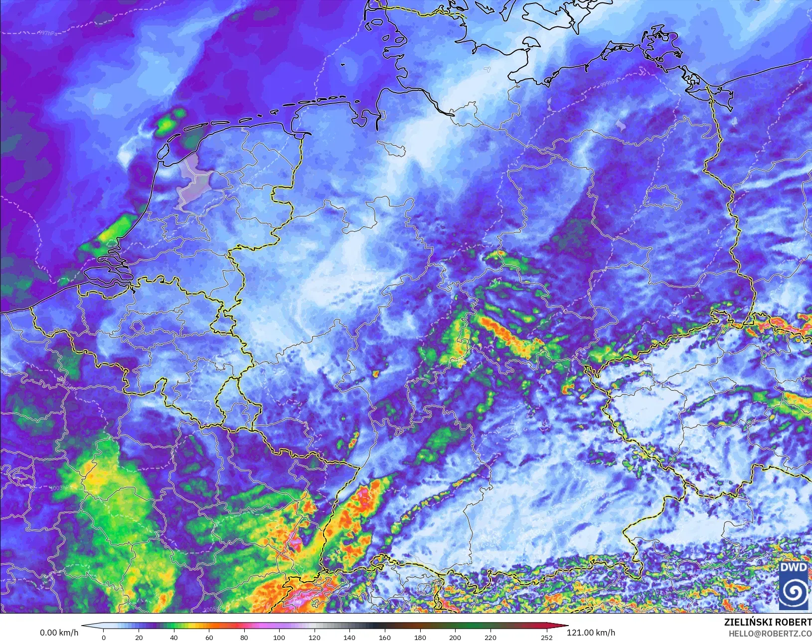 ICON Almanya 2 km model - Almanya, Rüzgâr Esintileri