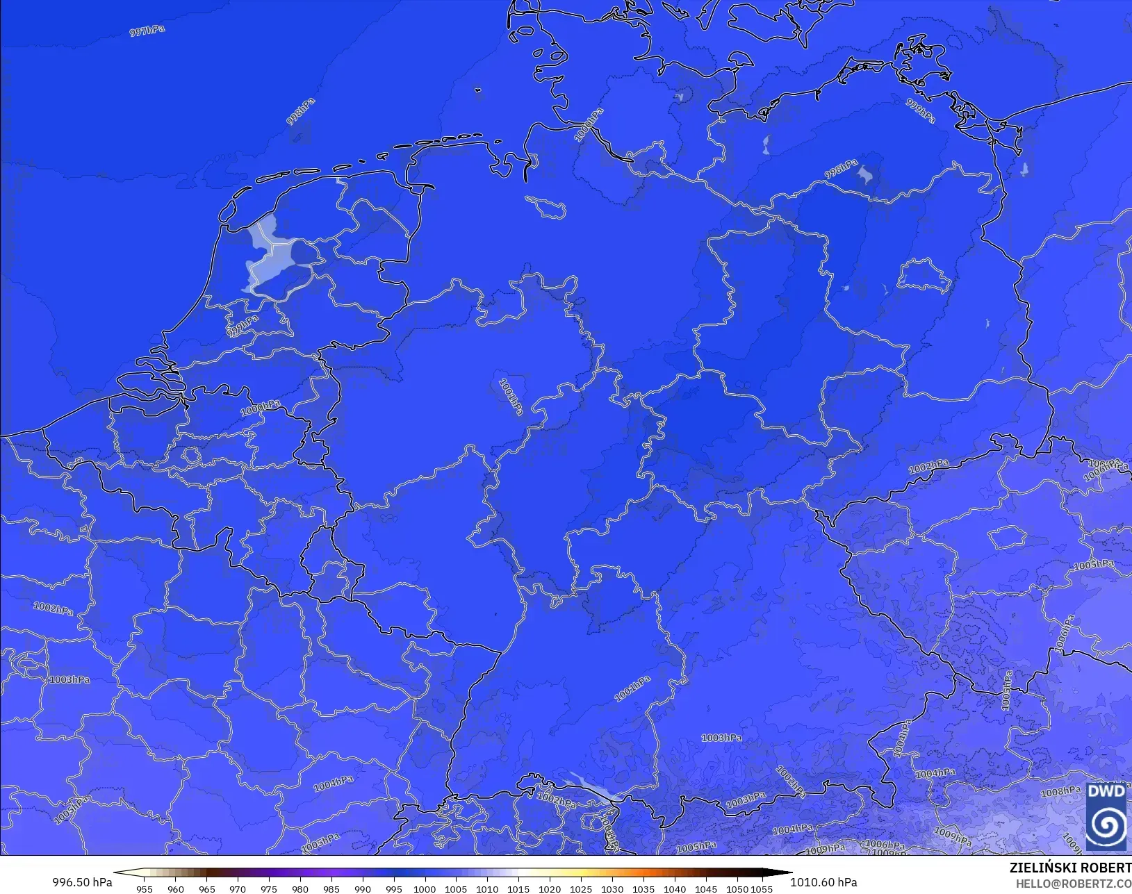 ICON Almanya 2 km model - Almanya, Basınç