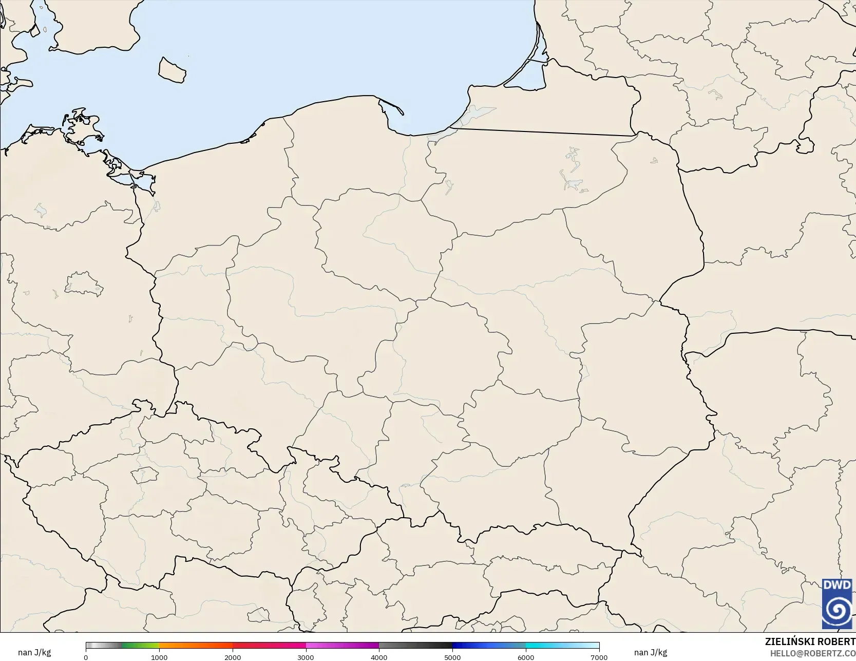 ICON Almanya 2 km model - Polonya, CAPE