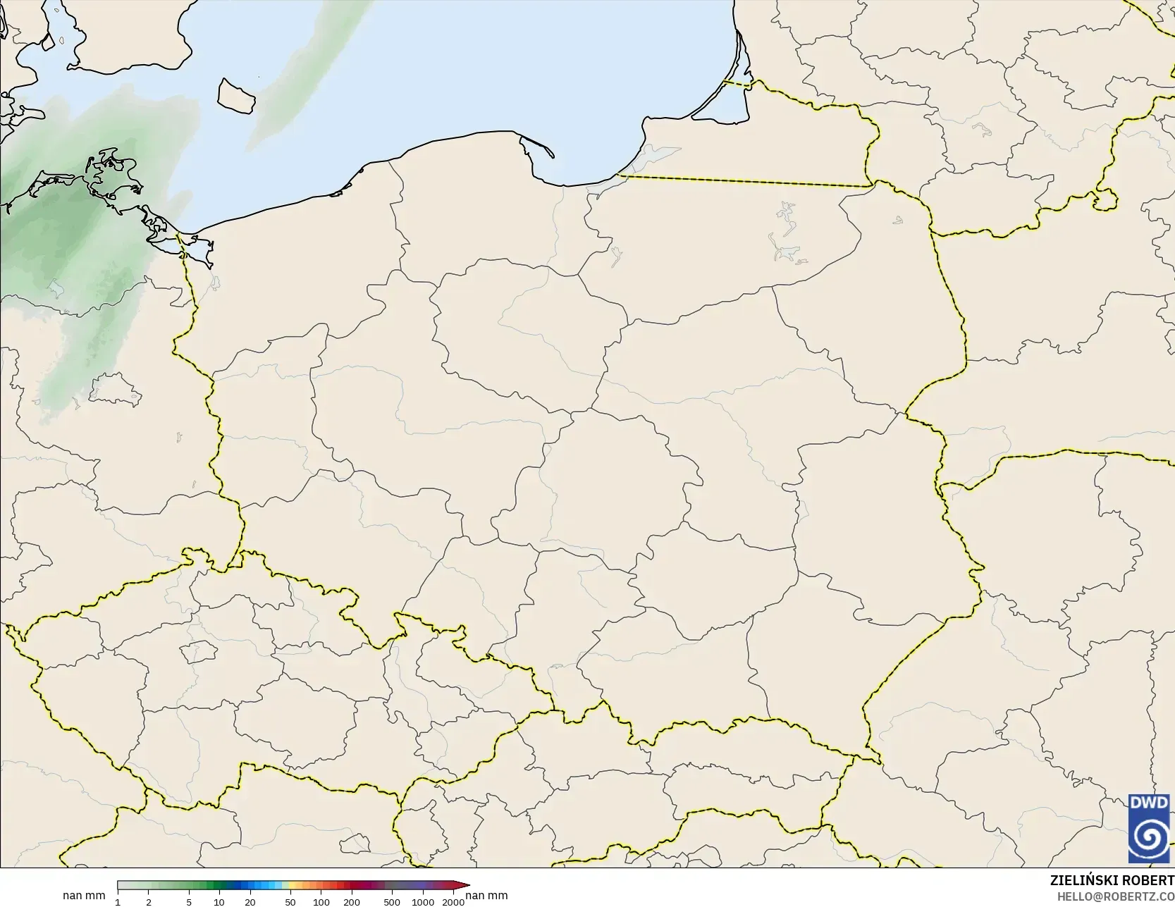 ICON Almanya 2 km model - Polonya, Yağış Birikimi