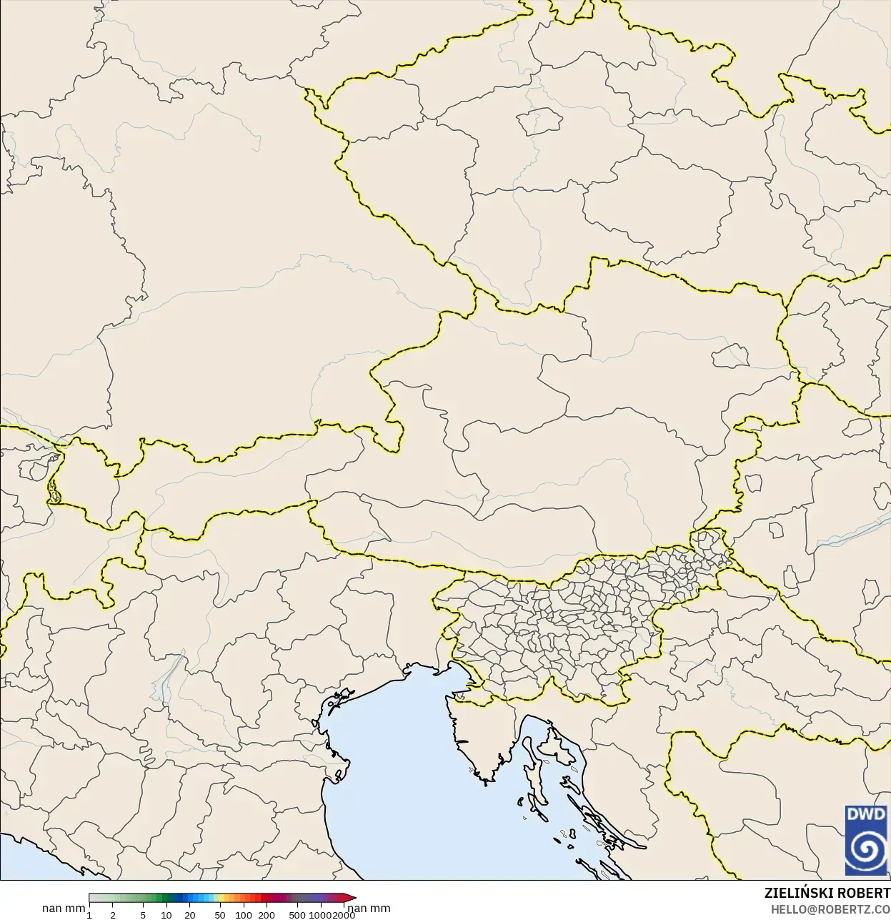 ICON Almanya 2 km model - Avusturya, Yağış Birikimi