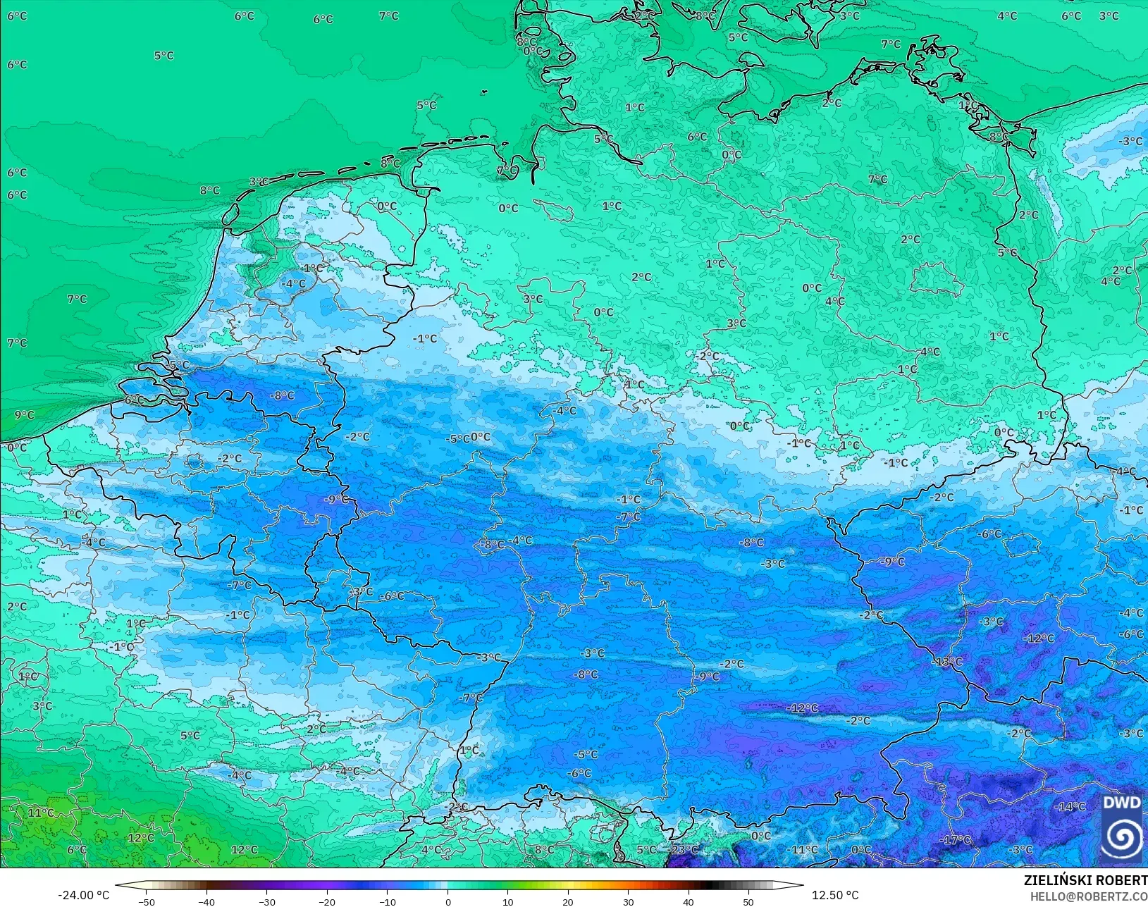 ICON Almanya 2 km model - Almanya, 2 m Çiy Noktası