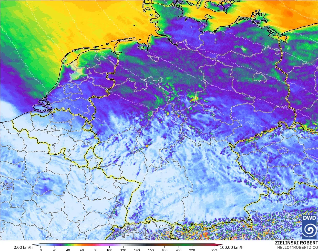 ICON Almanya 2 km model - Almanya, Rüzgâr Esintileri