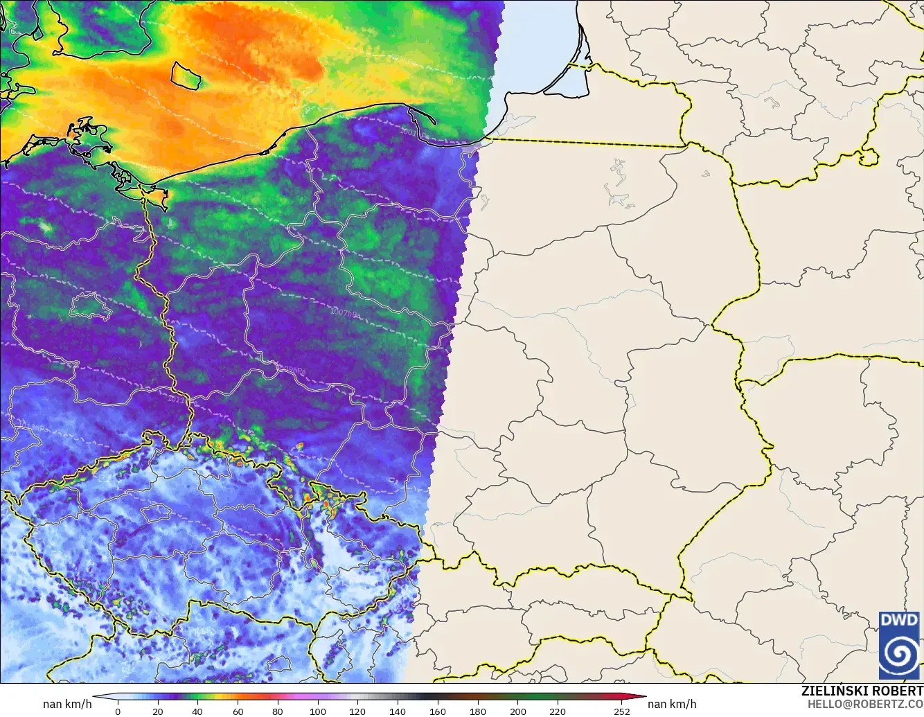 ICON Almanya 2 km model - Polonya, Rüzgâr Esintileri