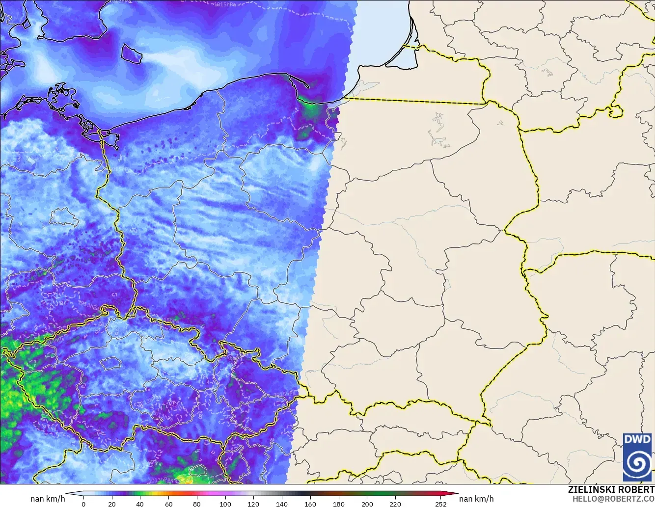 ICON Almanya 2 km model - Polonya, Rüzgâr Esintileri