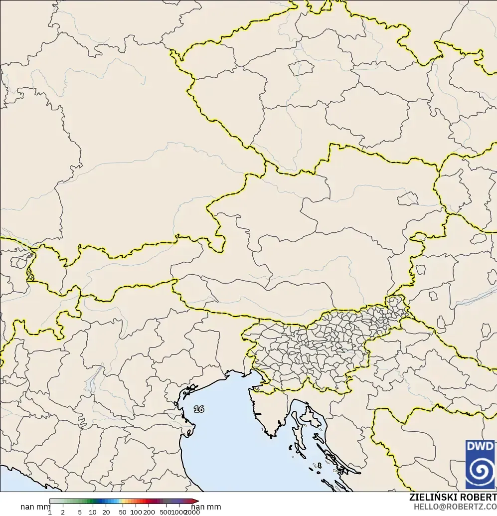 ICON Almanya 2 km model - Avusturya, Yağış Birikimi