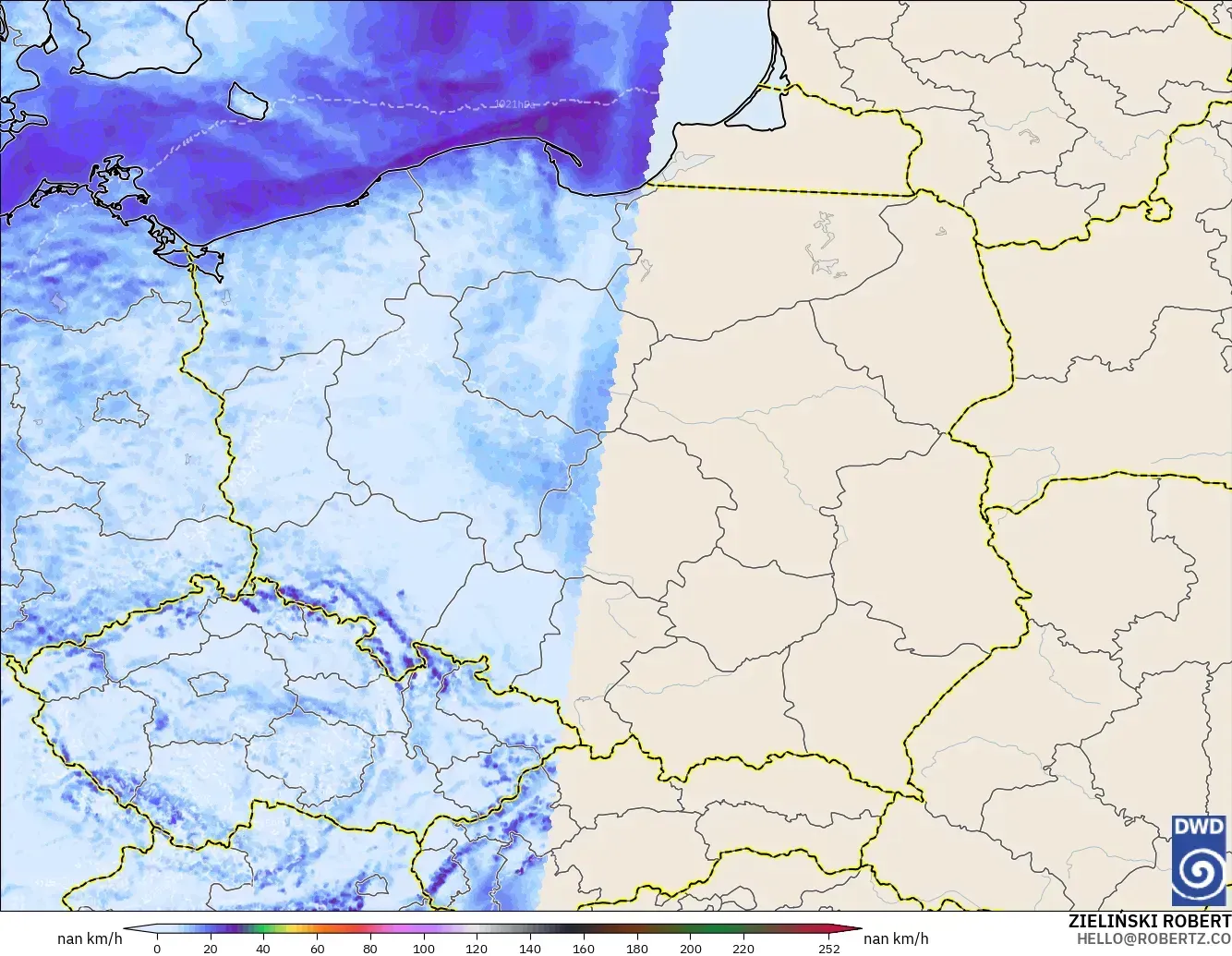 ICON Almanya 2 km model - Polonya, Rüzgâr Esintileri