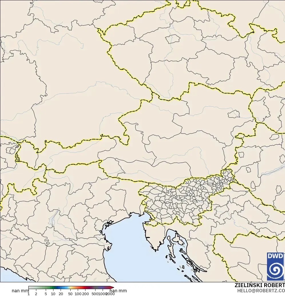 ICON Almanya 2 km model - Avusturya, Yağış Birikimi