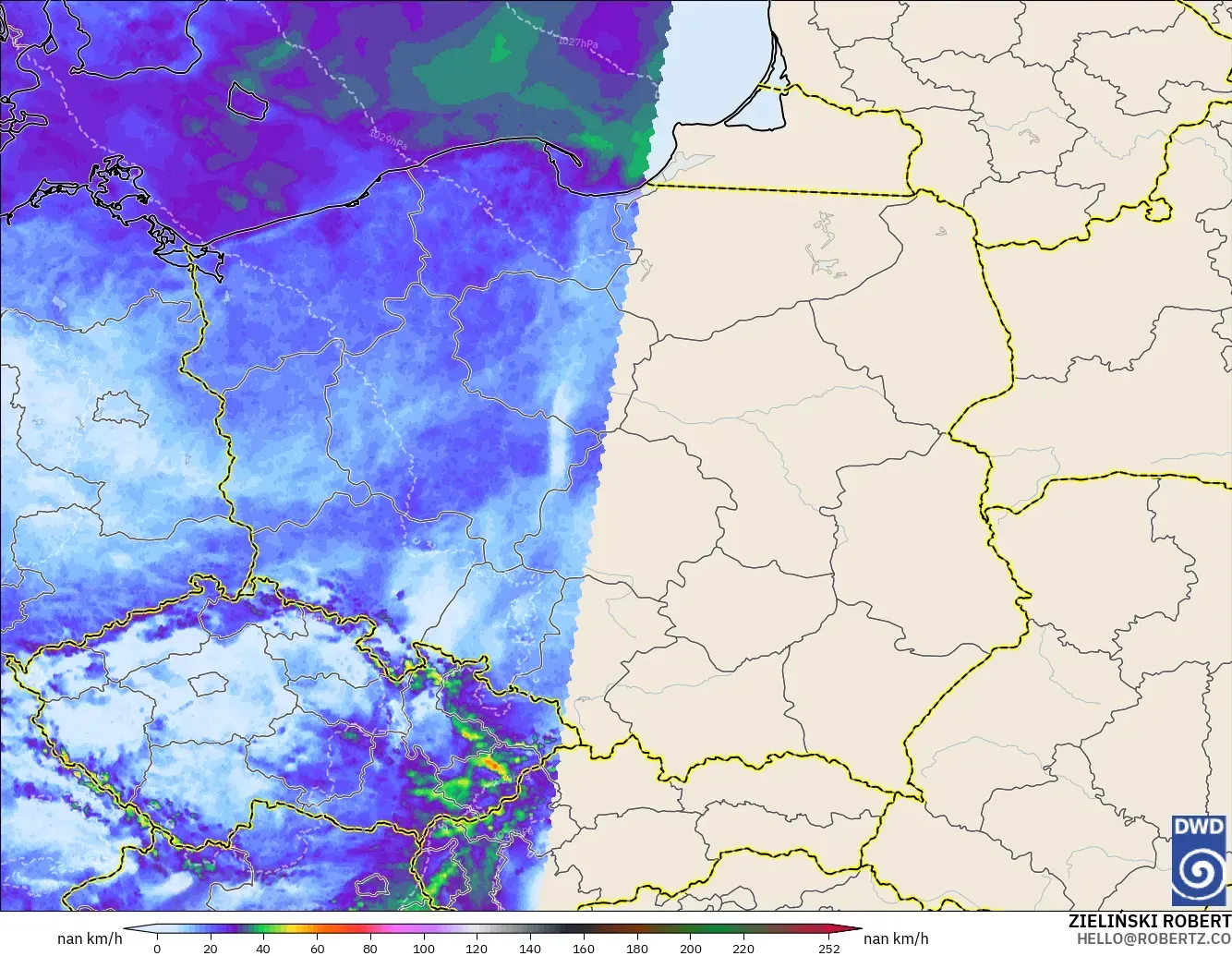 ICON Almanya 2 km model - Polonya, Rüzgâr Esintileri