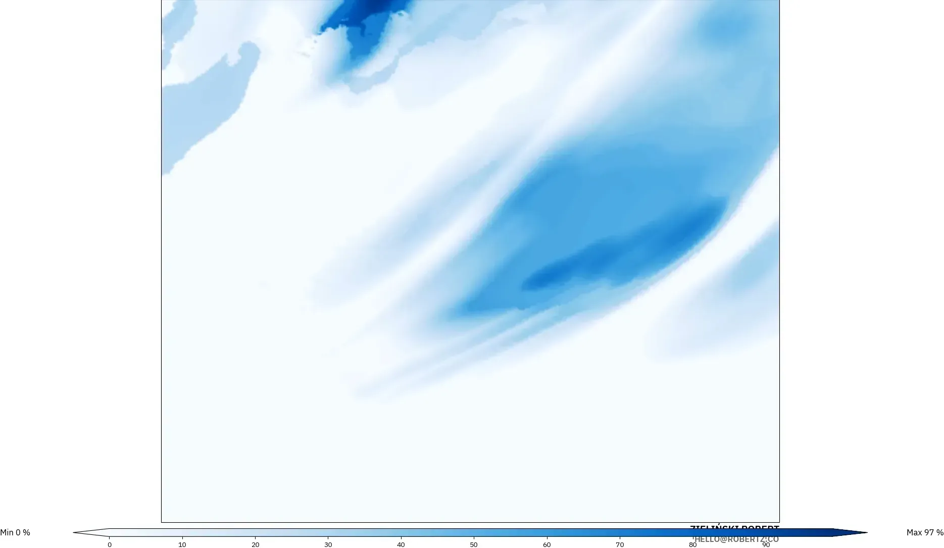 ICON Polonya 2 km model - Polonya, High Cloud Cover