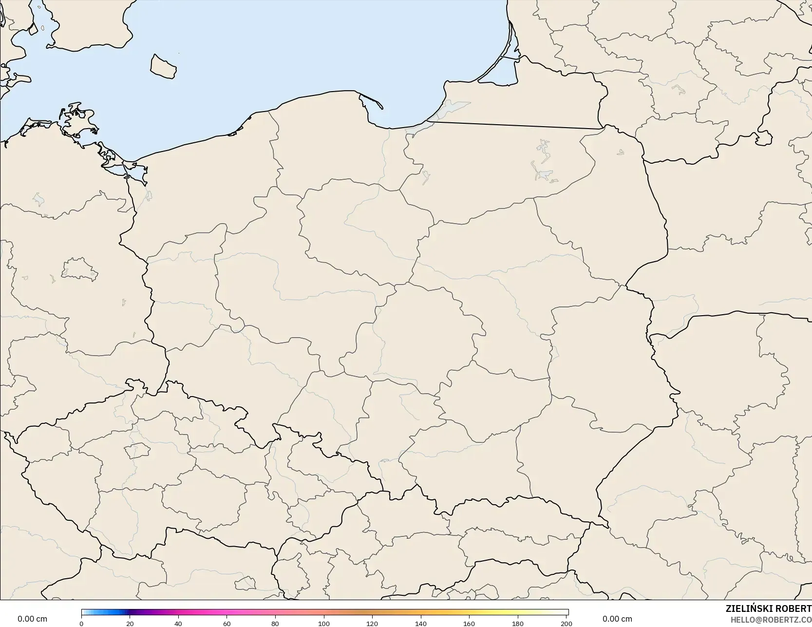 ICON Polonya 2 km model - Polonya, Kar Kalınlığı
