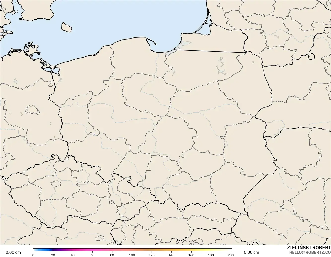 ICON Polonya 2 km model - Polonya, Kar Kalınlığı