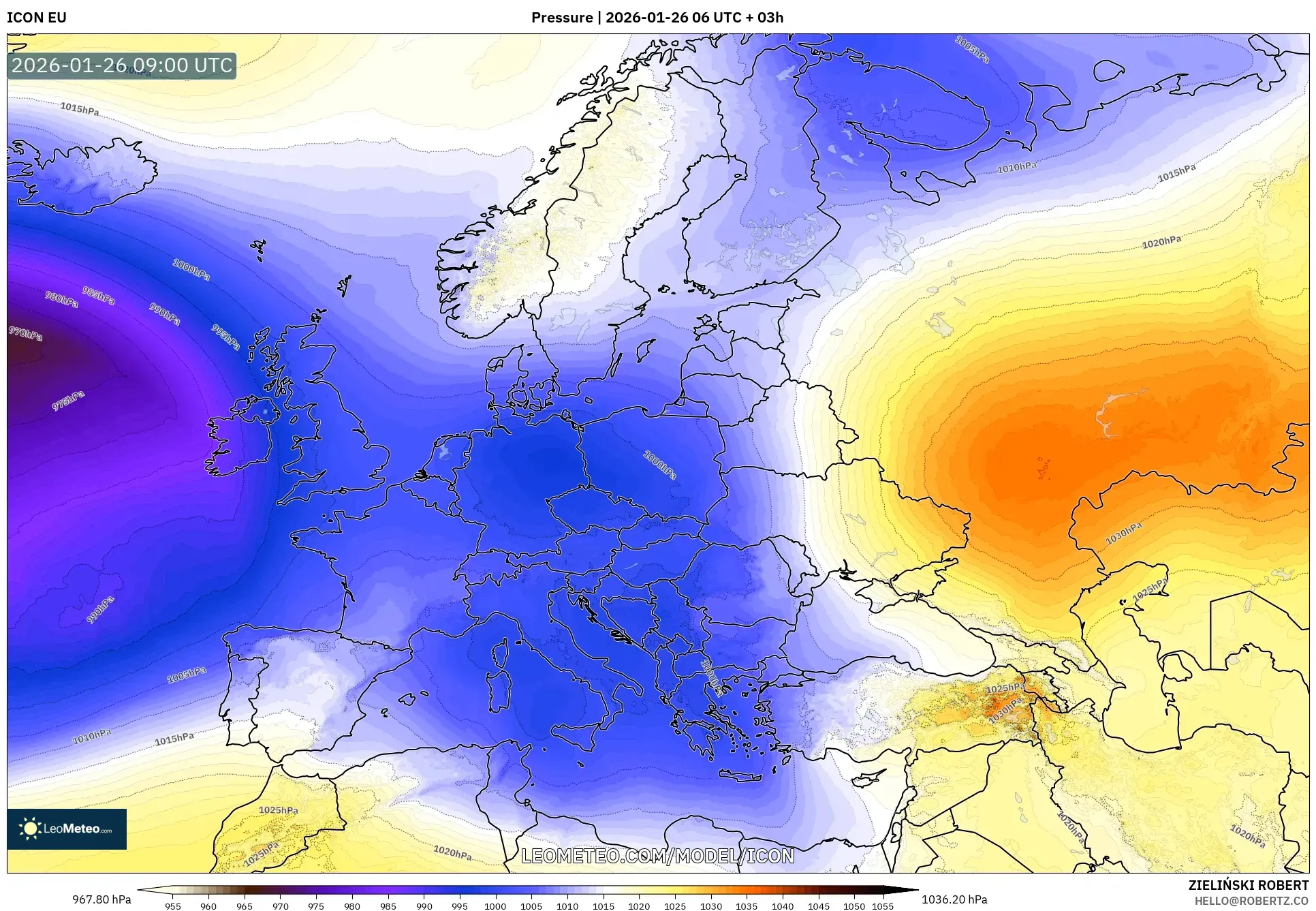 ICON model - Avrupa, Basınç