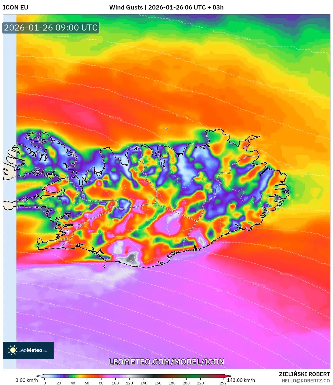 ICON model - İzlanda, Rüzgâr Esintileri