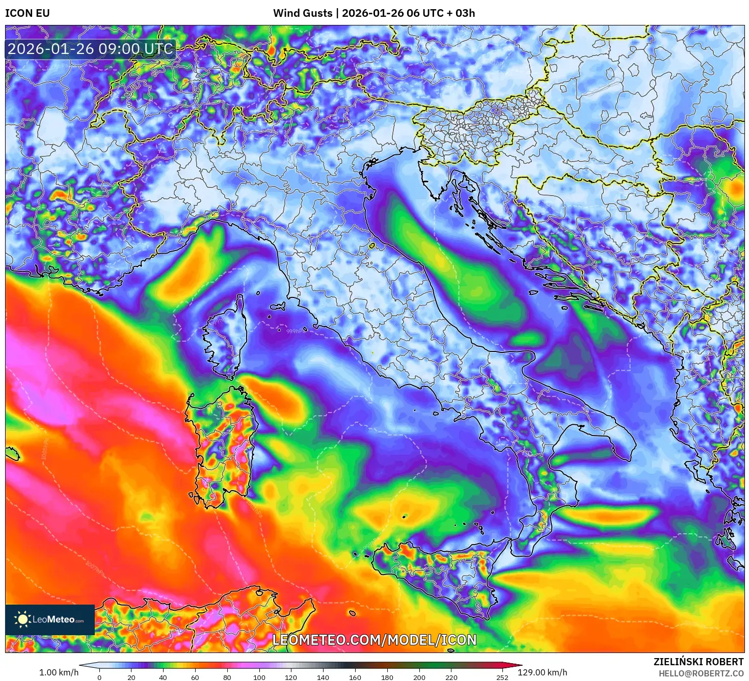 ICON model - İtalya, Rüzgâr Esintileri
