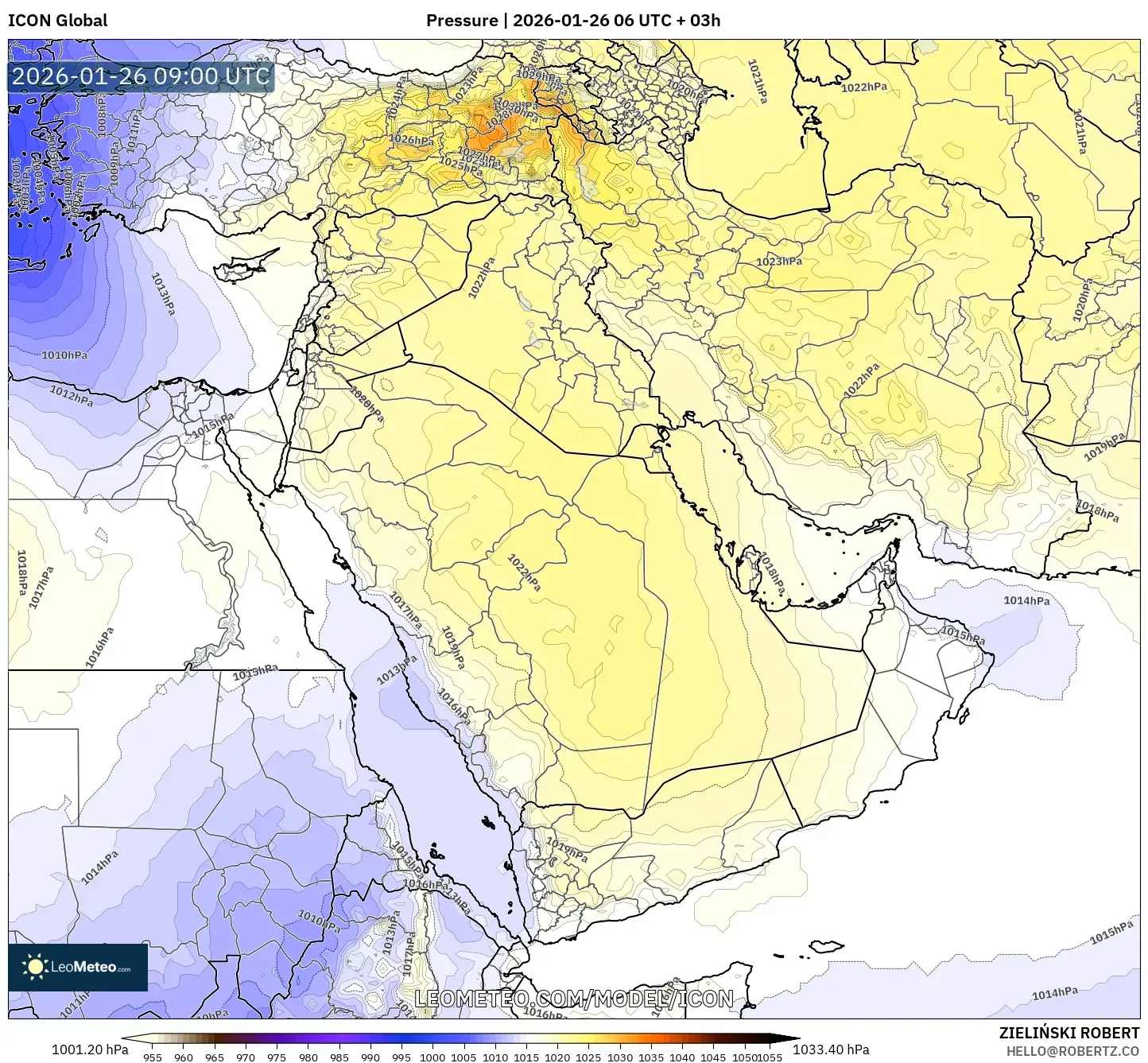 ICON model - Orta Doğu, Basınç