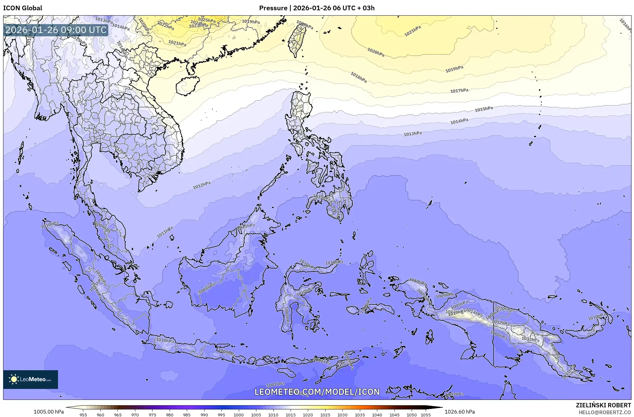 ICON model - Güneydoğu Asya, Basınç