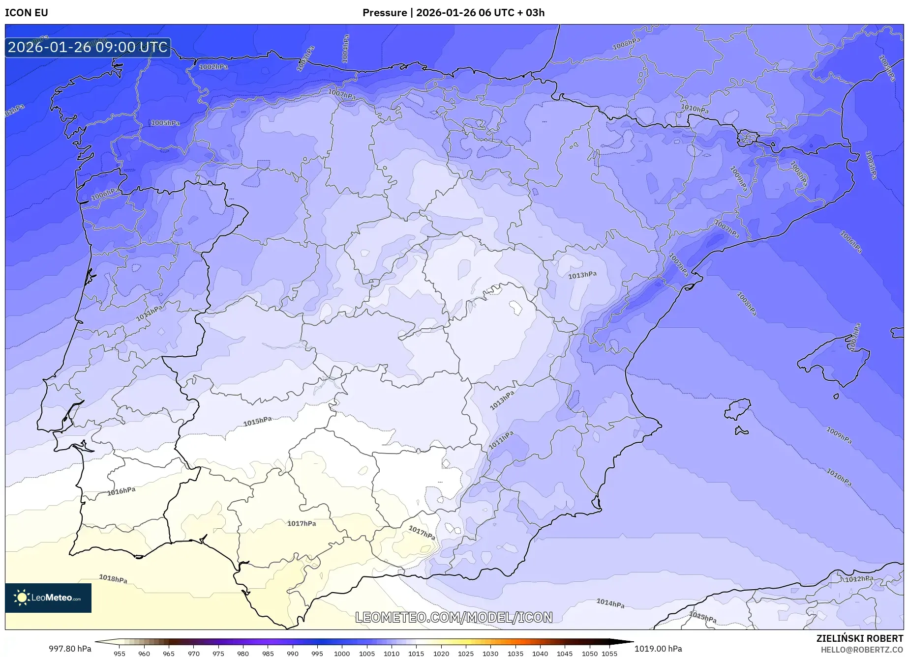 ICON model - İspanya, Basınç