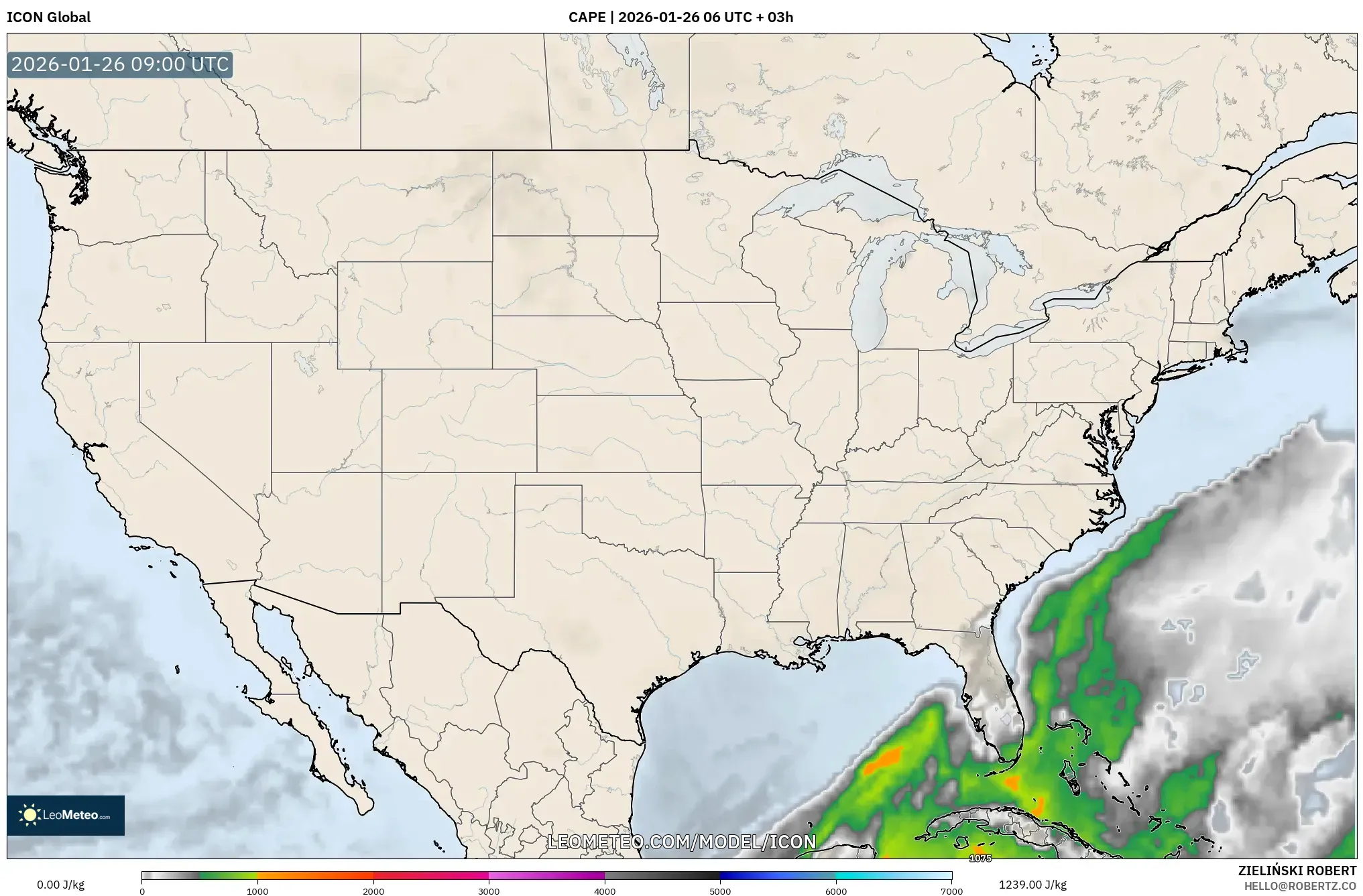 ICON model - Amerika Birleşik Devletleri, CAPE