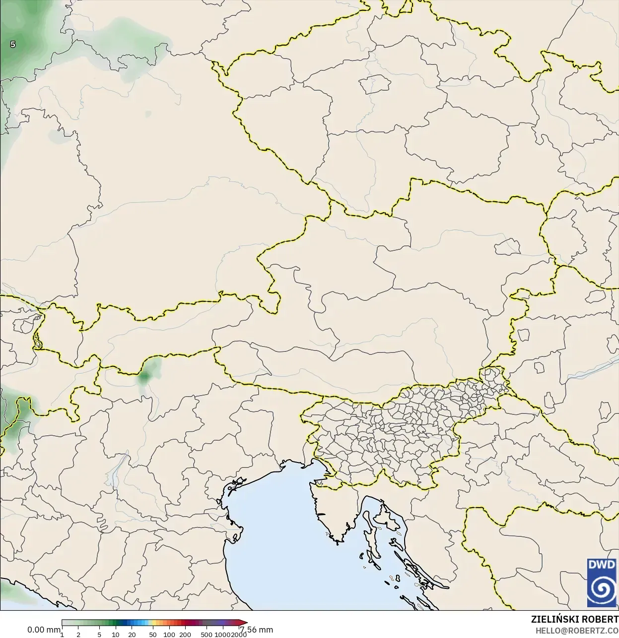 ICON model - Avusturya, Yağış Birikimi