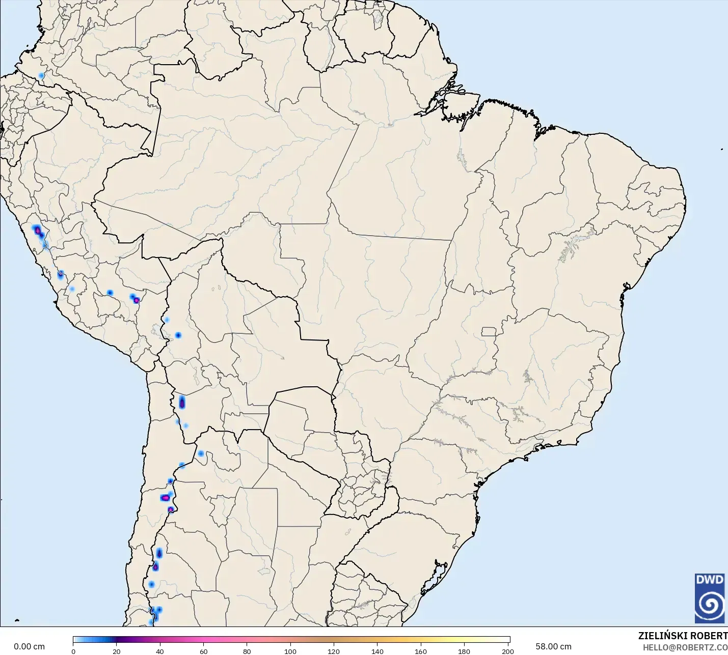 ICON model - Brezilya, Kar Kalınlığı