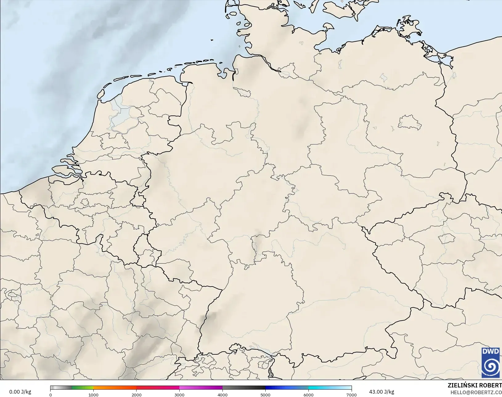 ICON model - Almanya, CAPE