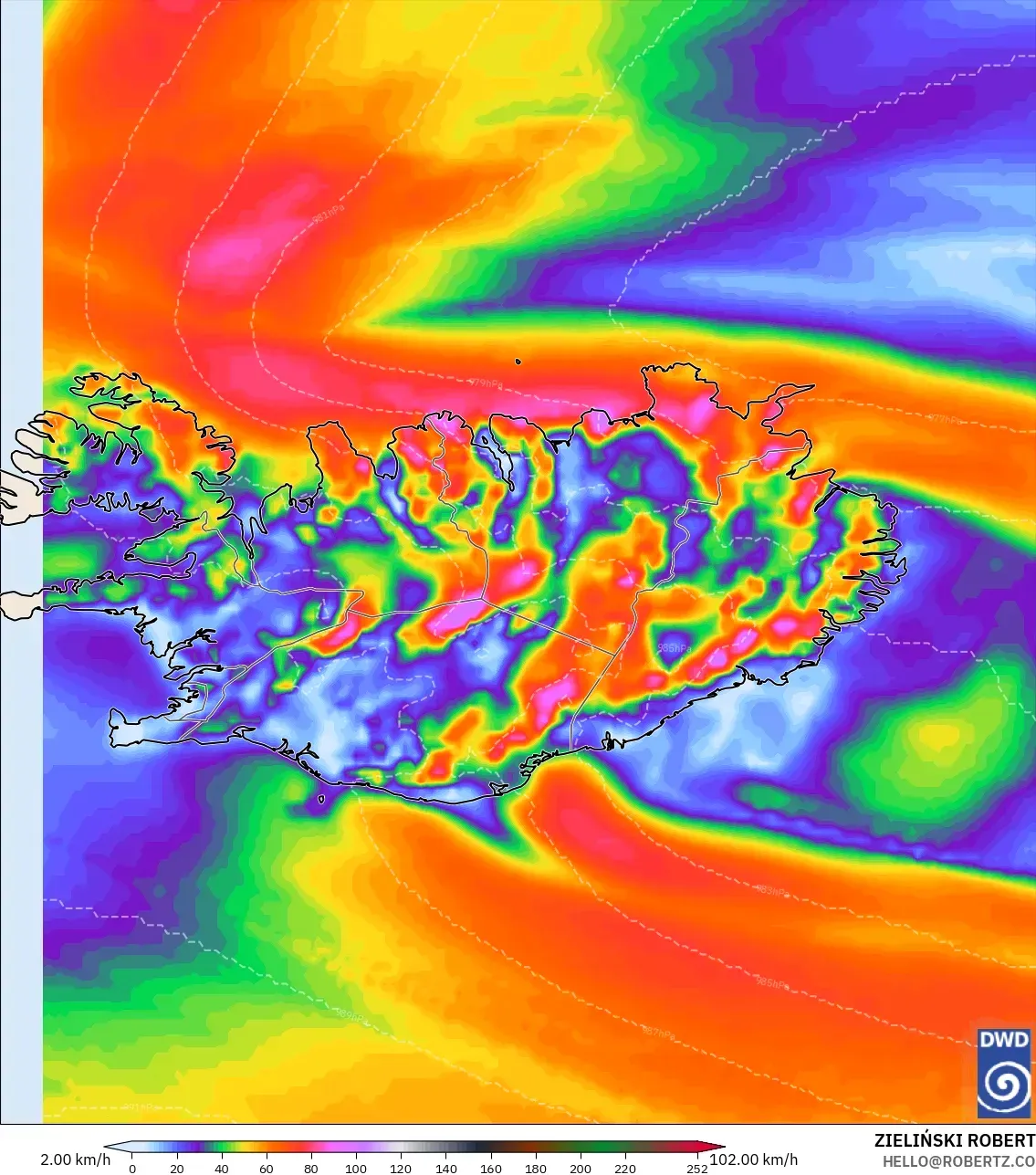 ICON model - İzlanda, Rüzgâr Esintileri