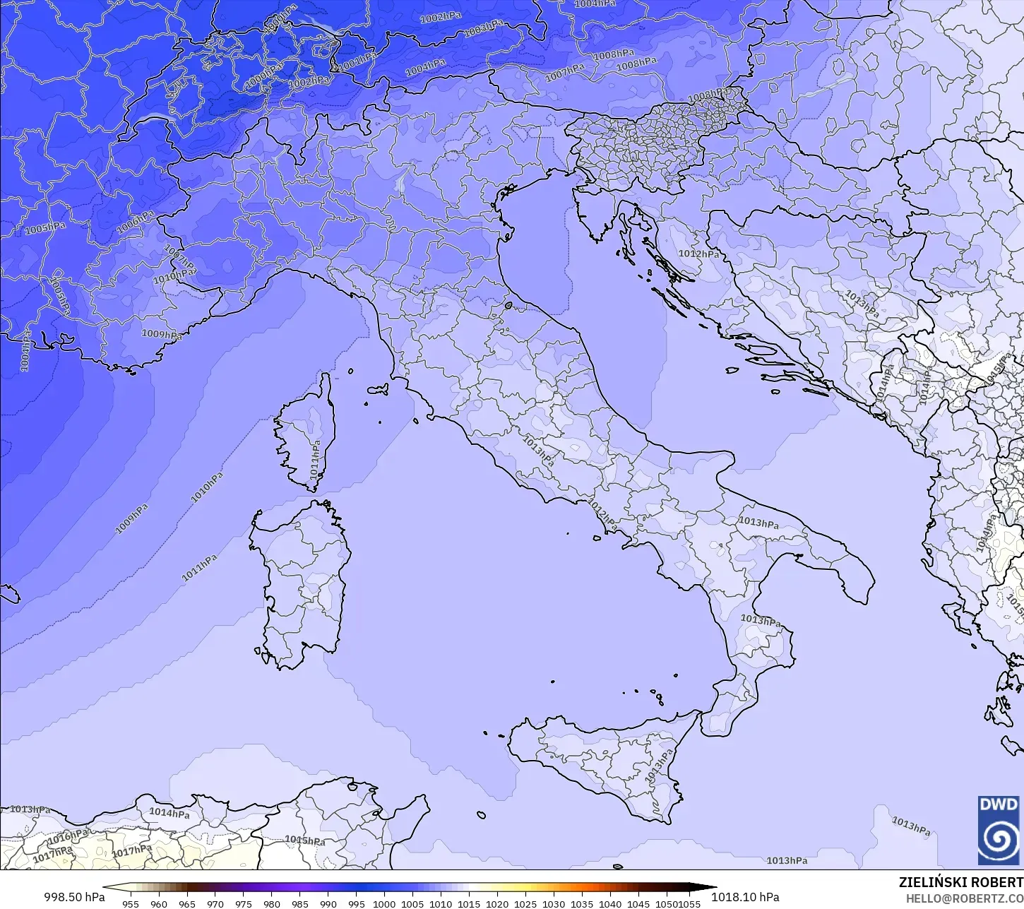ICON model - İtalya, Basınç