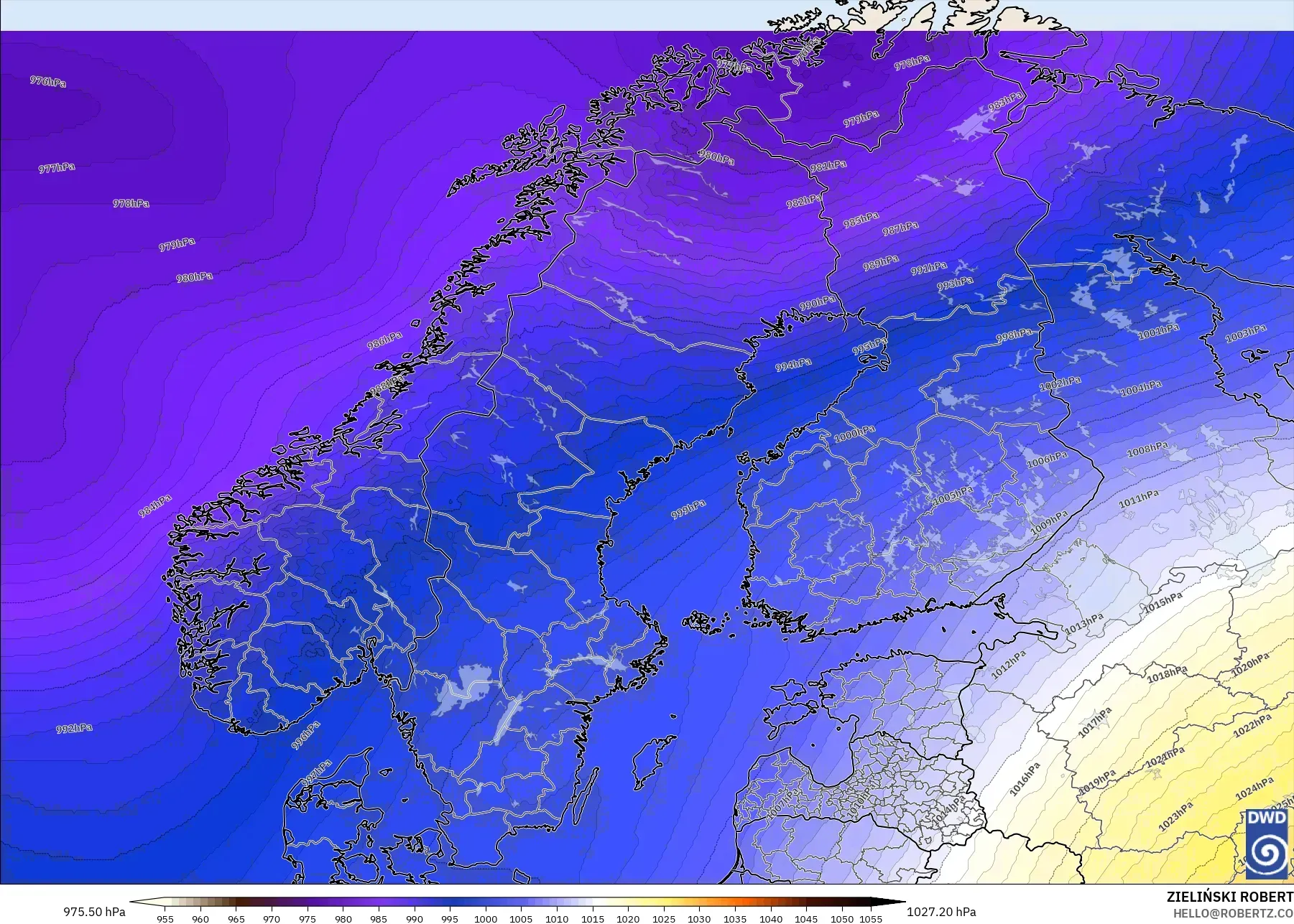 ICON model - İskandinavya, Basınç