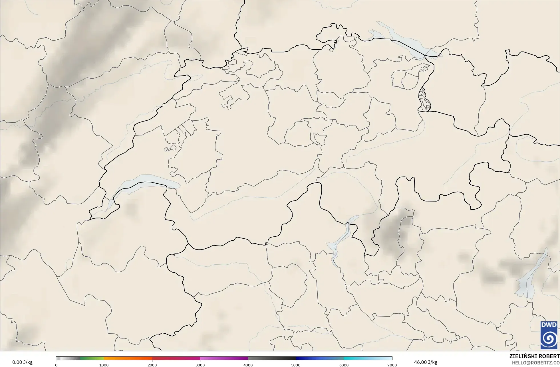 ICON model - İsviçre, CAPE