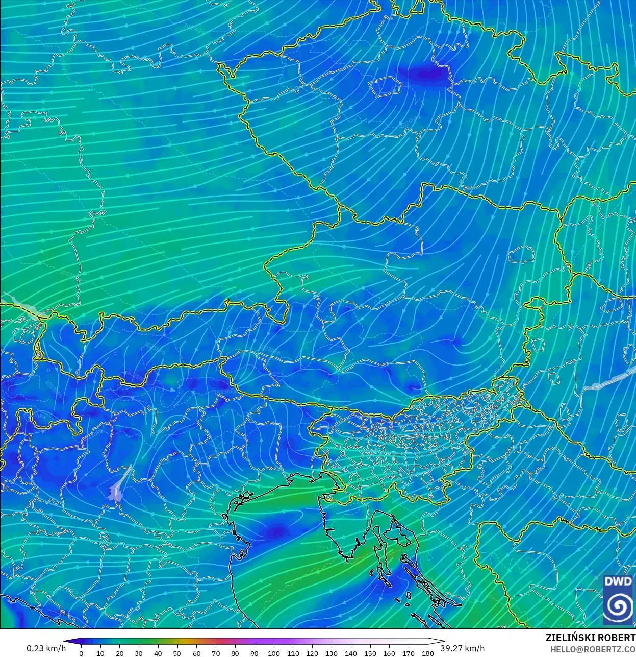 ICON model - Avusturya, 10 m Rüzgâr