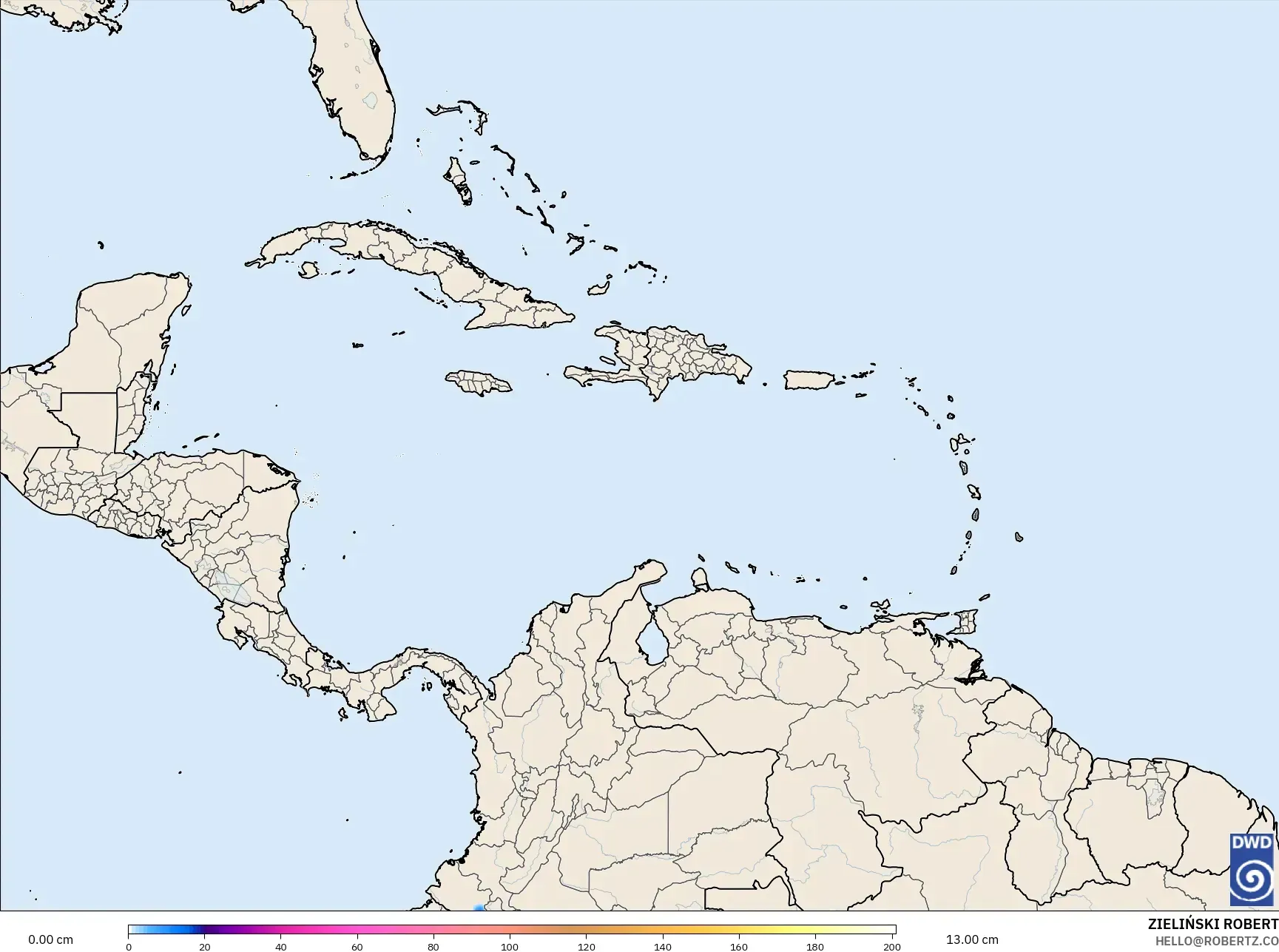 ICON model - Karayipler, Kar Kalınlığı