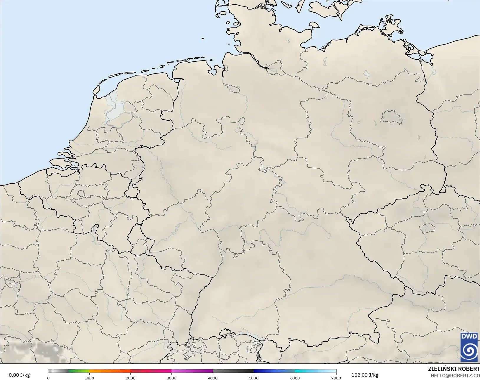 ICON model - Almanya, CAPE