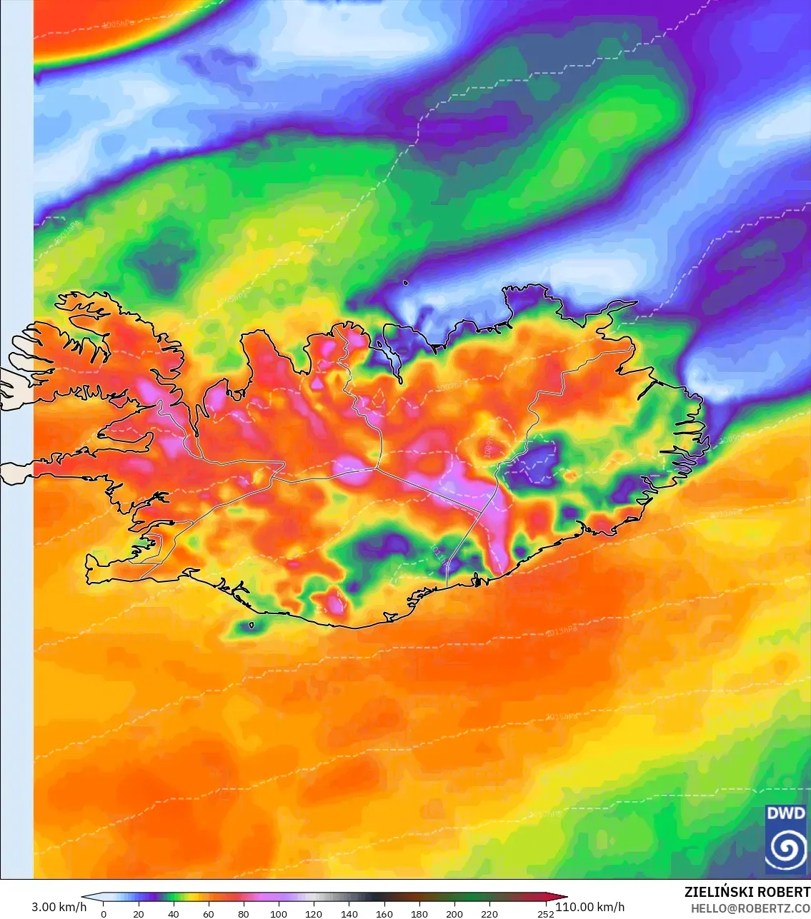 ICON model - İzlanda, Rüzgâr Esintileri