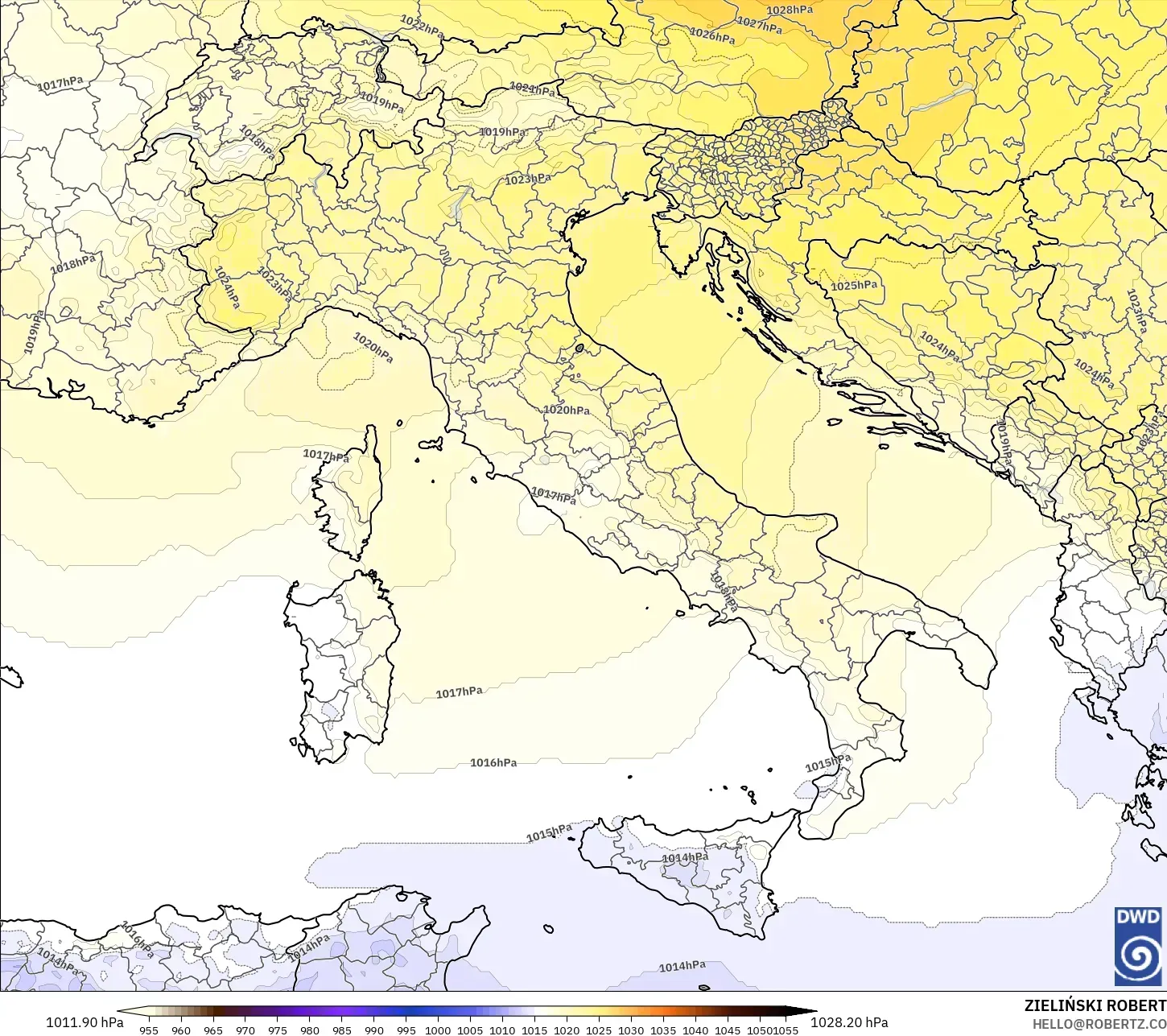 ICON model - İtalya, Basınç