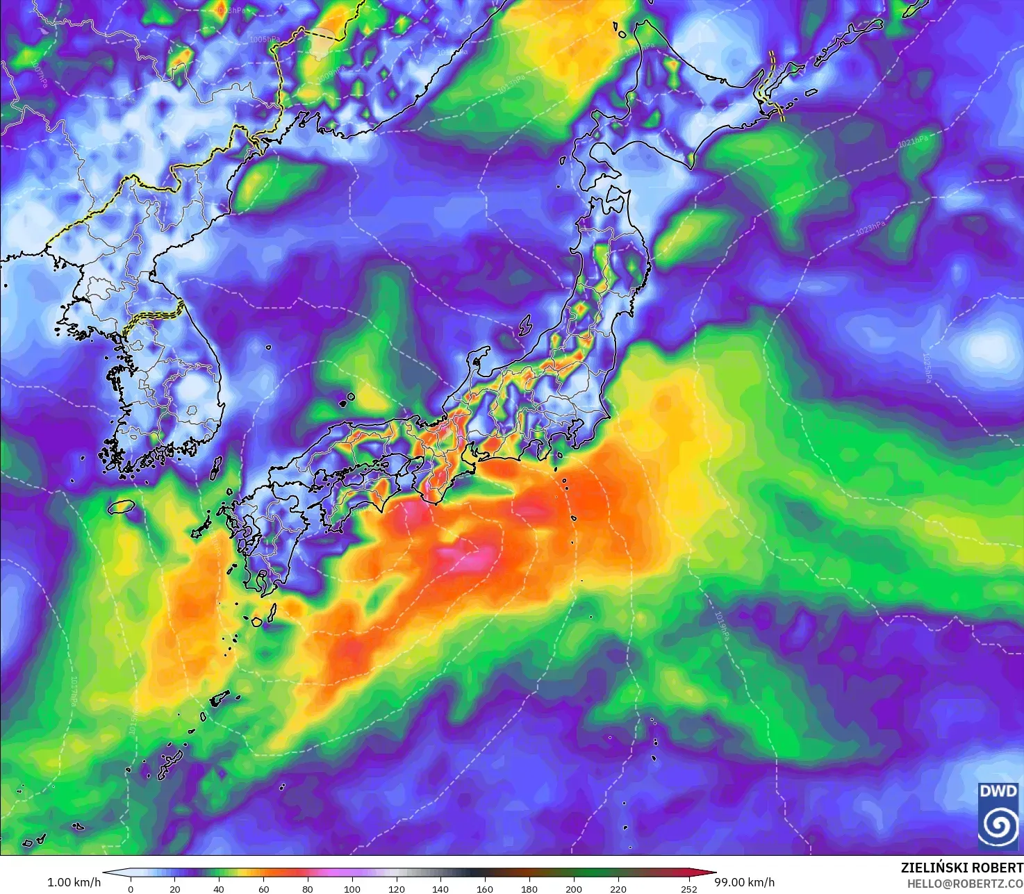 ICON model - Japonya, En Yüksek Rüzgâr