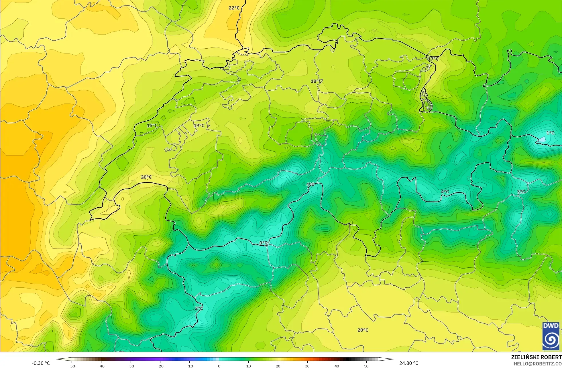 ICON model - İsviçre, 2 m Sıcaklık
