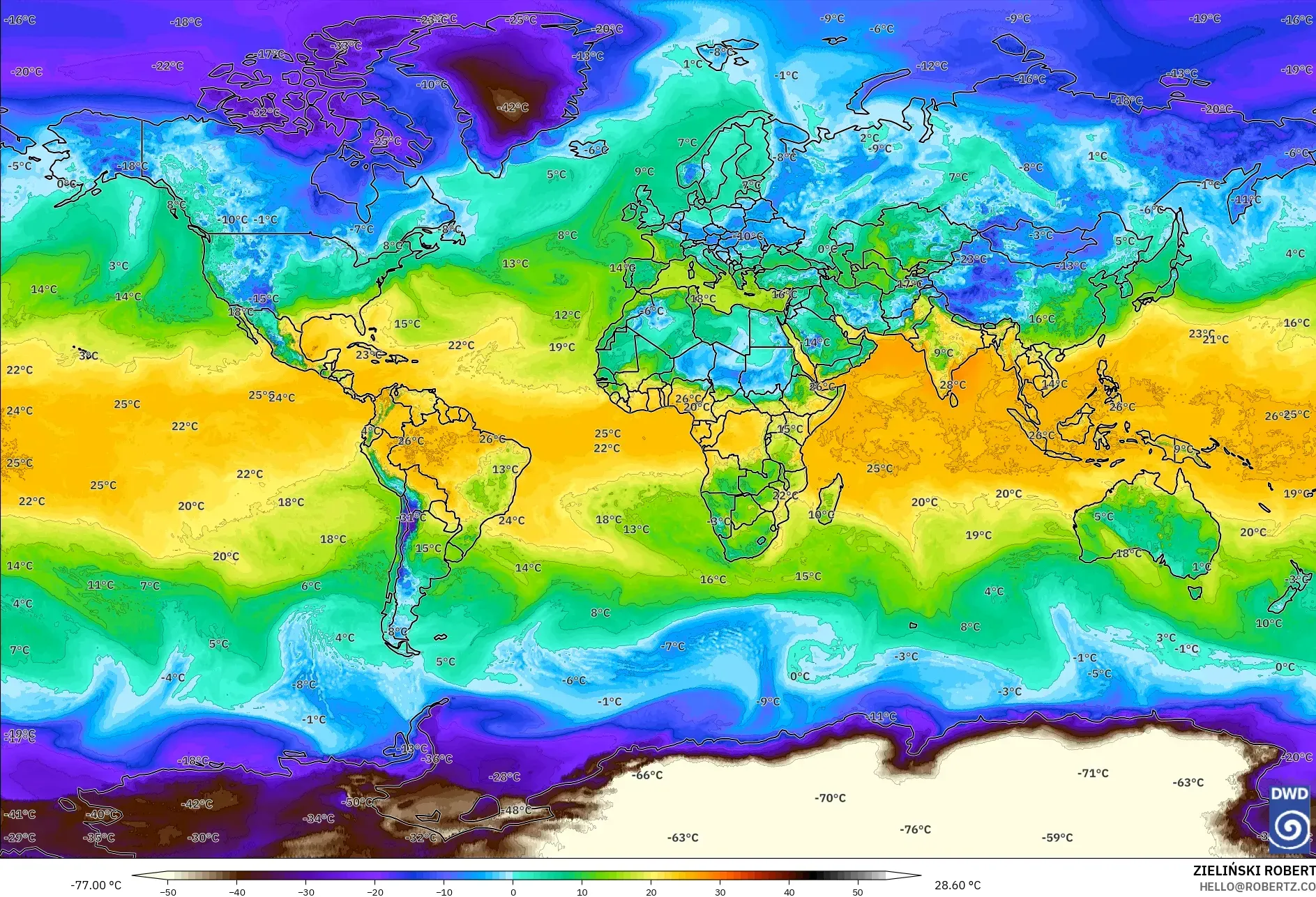 ICON model - Dünya, 2 m Çiy Noktası