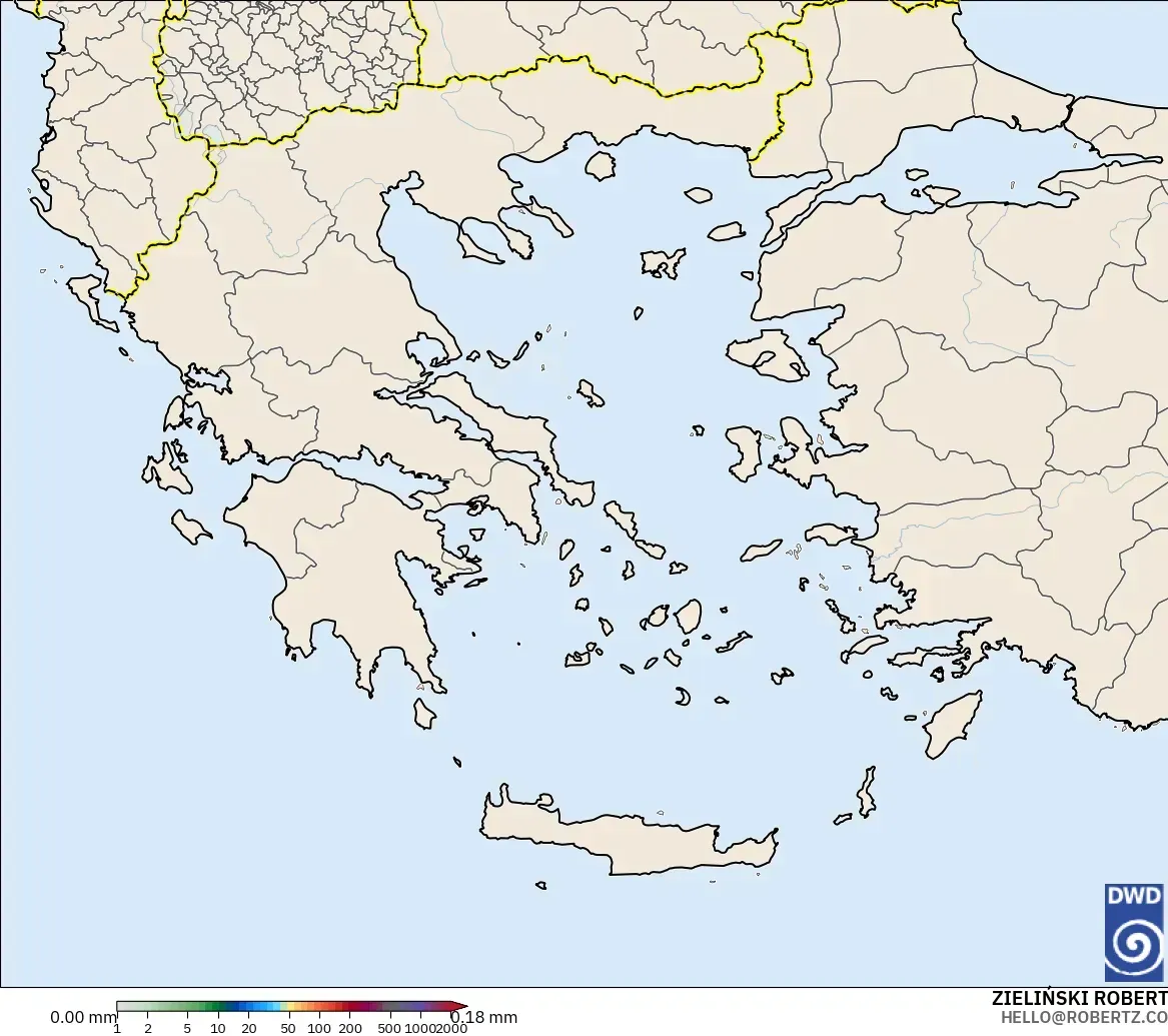 ICON model - Yunanistan, Yağış Birikimi