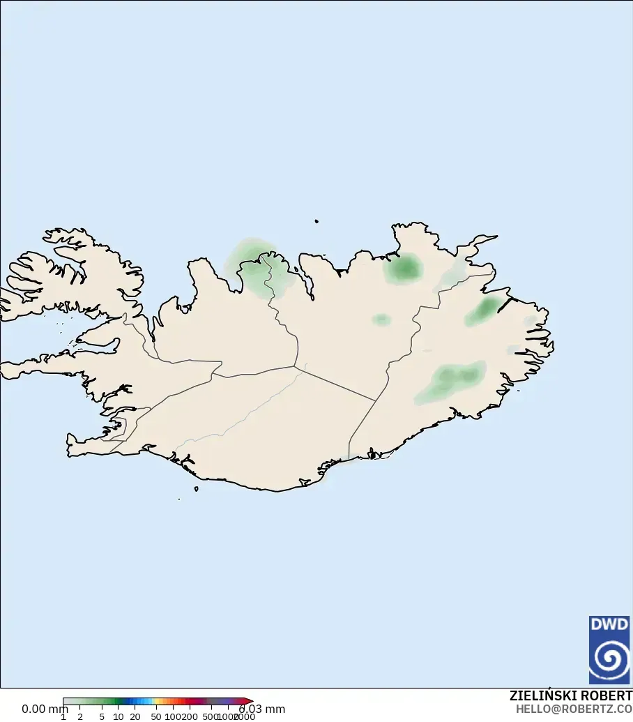 ICON model - İzlanda, Yağış Birikimi