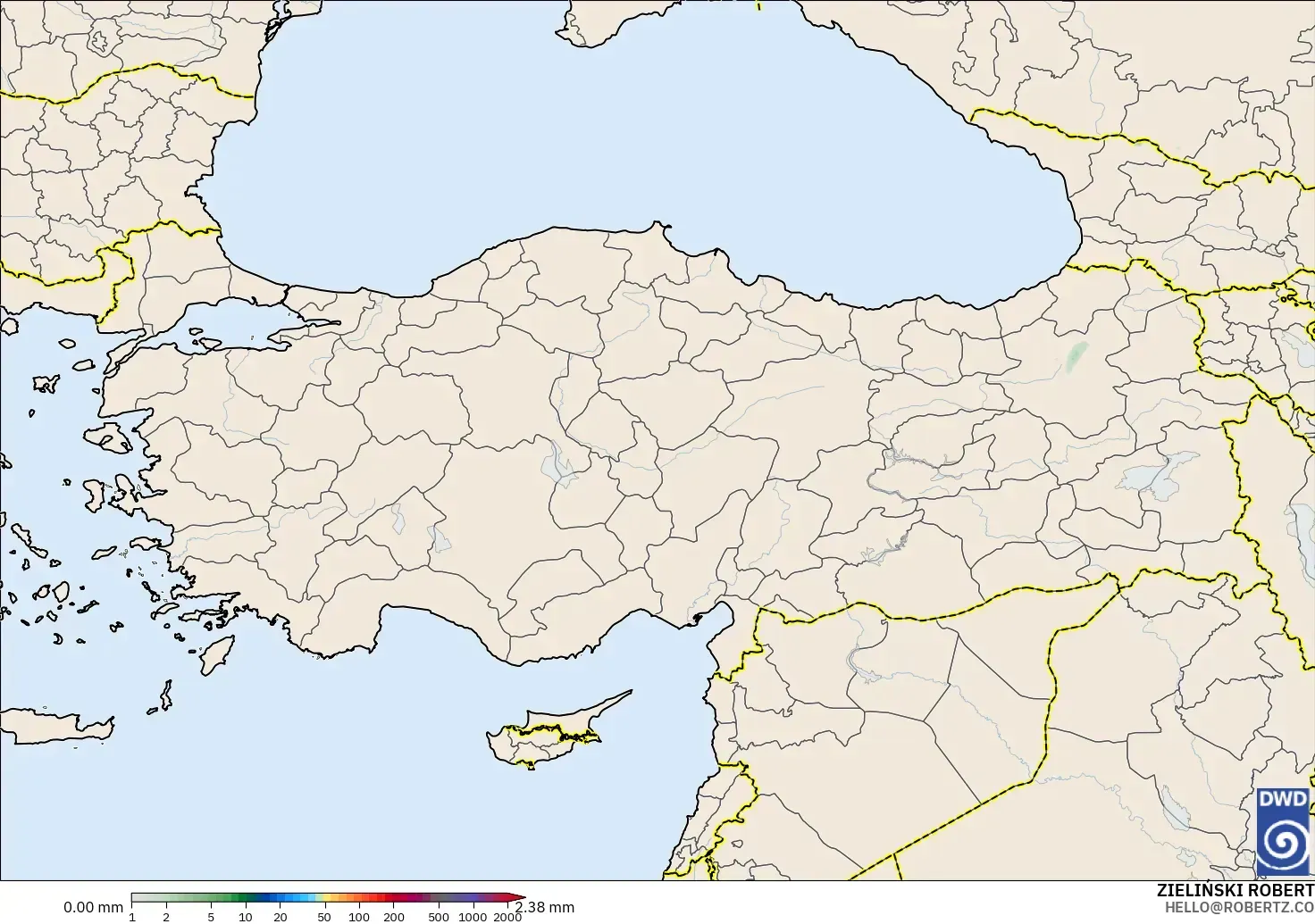ICON model - Türkiye, Yağış Birikimi