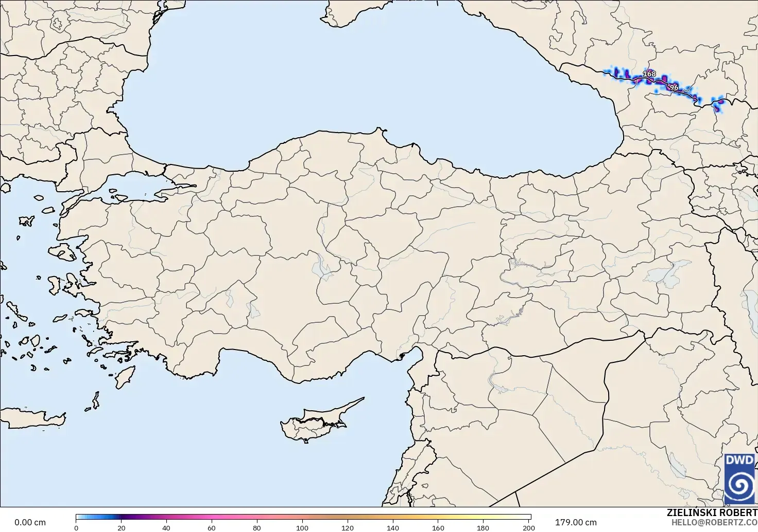 ICON model - Türkiye, Kar Kalınlığı