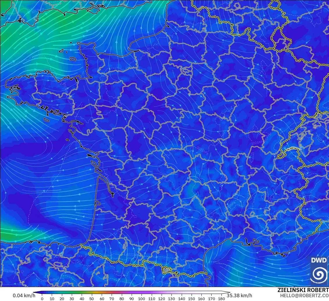 ICON model - Fransa, 10 m Rüzgâr