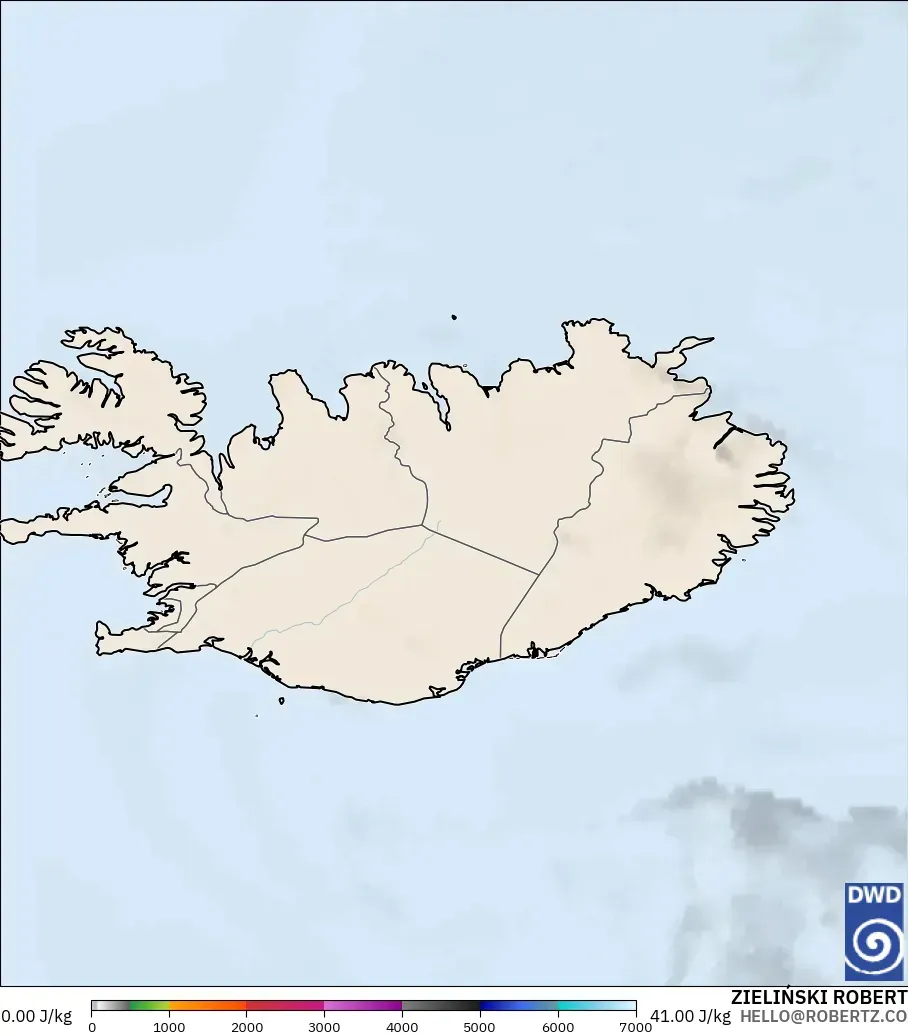 ICON model - İzlanda, CAPE