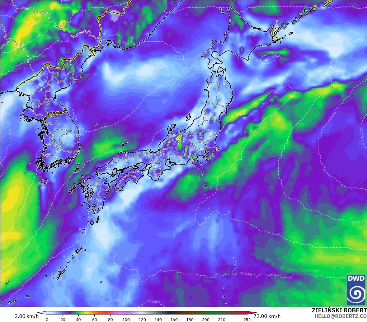 ICON model - Japonya, En Yüksek Rüzgâr