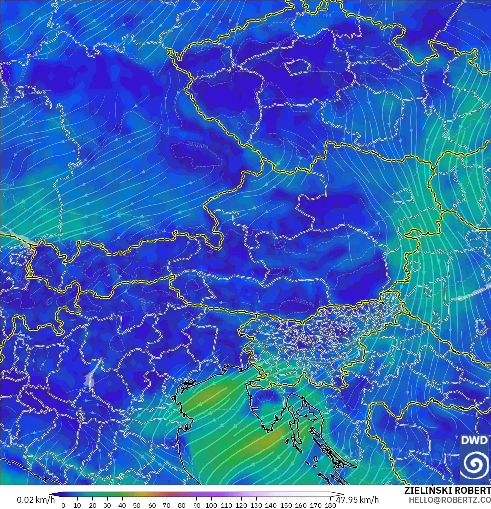 ICON model - Avusturya, 10 m Rüzgâr